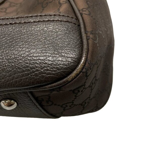 GUCCI GG Pattern, Shelly (Web) Brown Green Multi Nylon Leather - 388-071625 - Picture 6 of 12